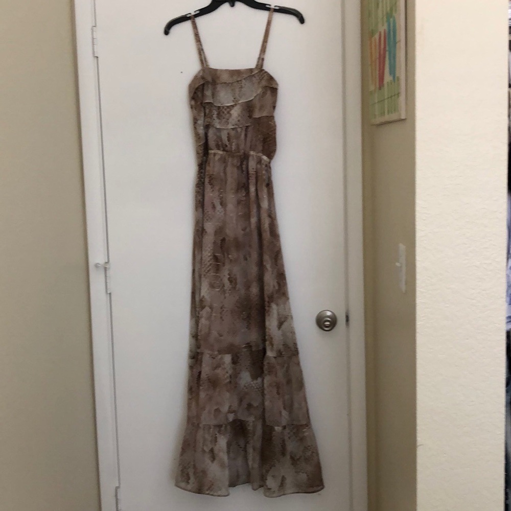Snakeskin shimmery maxi dress